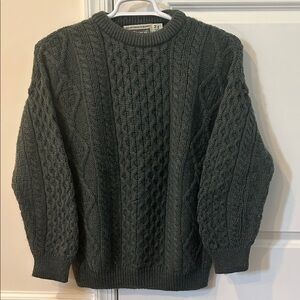 Men's Irish Wool Cable Knit Sweater
